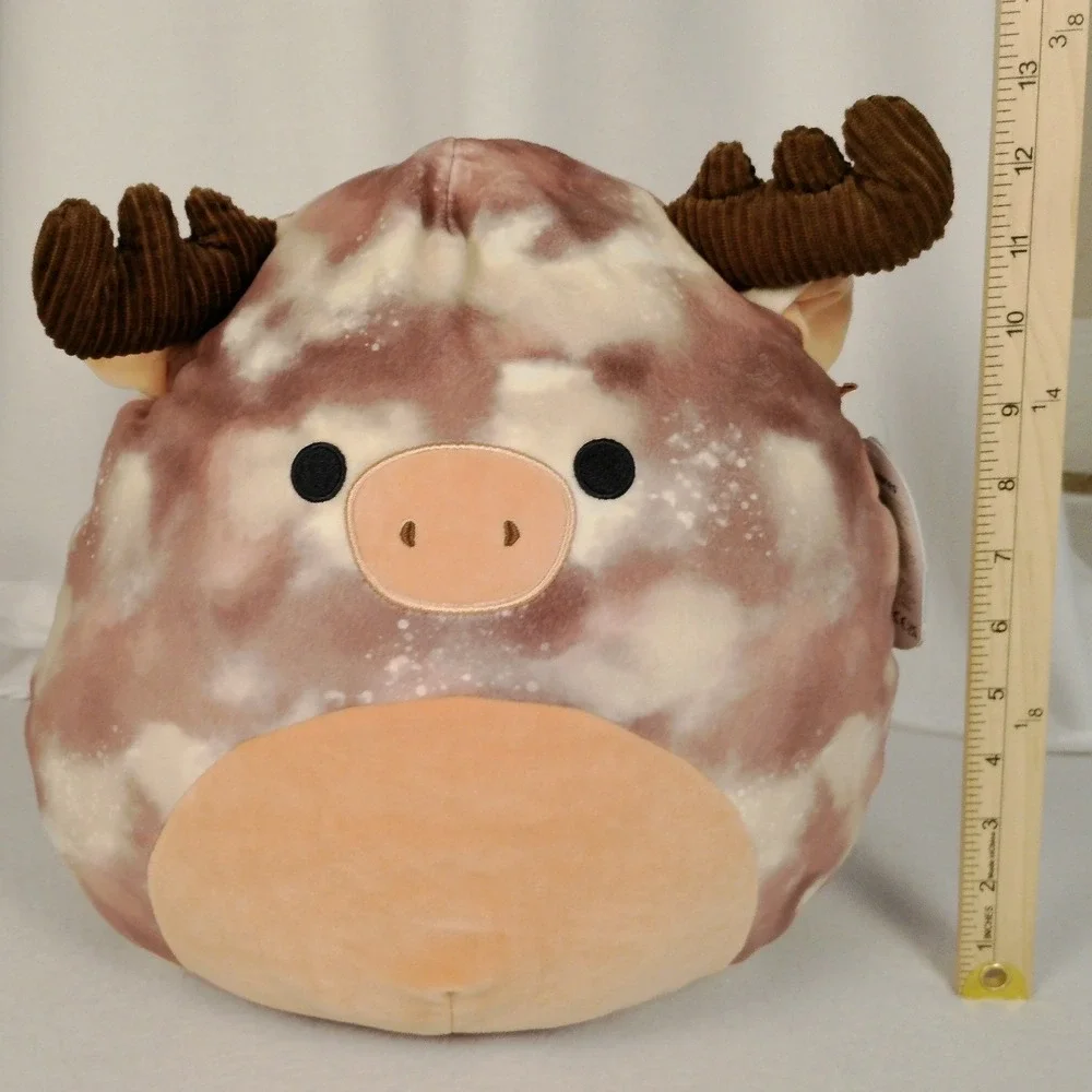 NWT Squishmallows Rufus the Moose 12 Inch Brown Tie Dye Plush Toy
